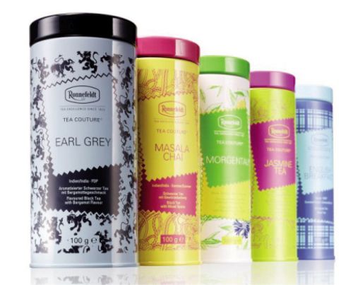 Die farbenfrohe Tea Couture Verpackungsserie von Ronnefeldt